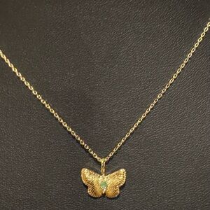 Gold Butterfly Pendant Necklace